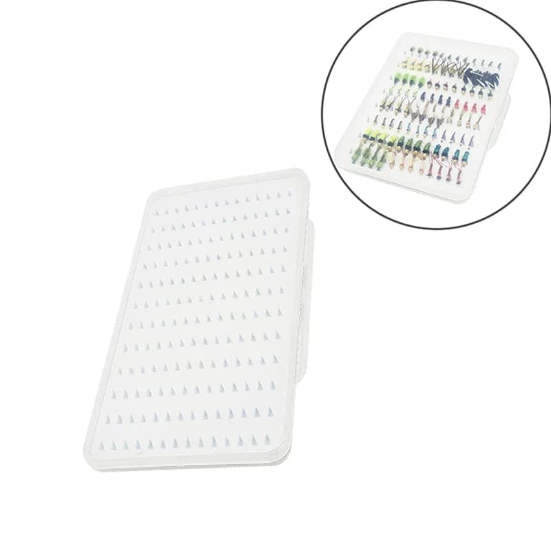 Waterproof Design Fly Hook Box Large Capacity High-density Foam Fly Fishing Box Transparent Lid Fly Lures Box Fly Fishing