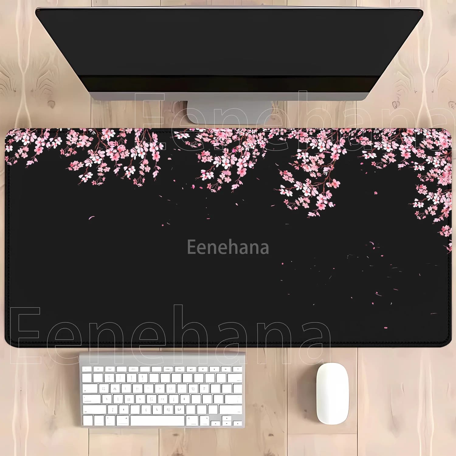 Tappetino per mouse Japan Cherry Blossom Sakura, tappetino per mouse da gioco per laptop, tappetino per tastiera da gioco per ufficio, stampa HD, 400x900mm