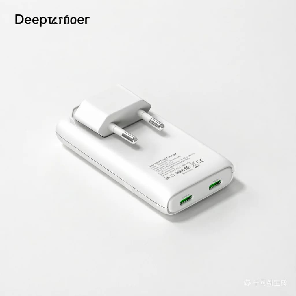 65W Dual Type-C GaN Fast Charger EU Foldable Plug PD QC Quick Charge Small Portable Power Brick for iPhone Samsung iPad Tablet