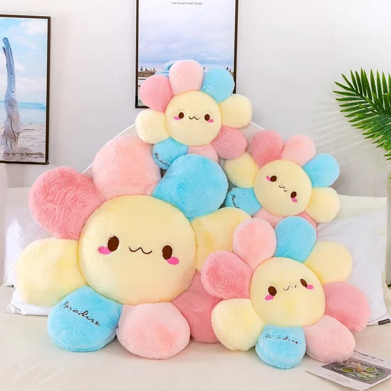 45cm carino colorato rotondo cuscino girasole camera da letto, soggiorno ufficio cuscino regalo di compleanno cuscino da pavimento cuscino Murakami