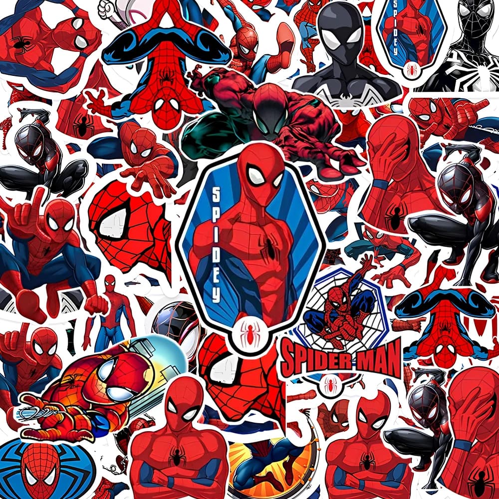 10/30/55 Pezzi Adesivi Cool di Spider-Man Marvel, Cartoni Animati, Supereroi, Graffiti, per Scrapbook, Telefono, Laptop, Chitarra, Decorazione