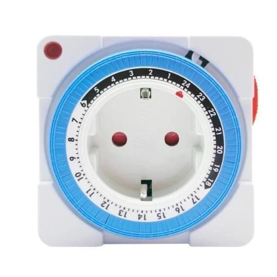 EU/US 24 hours timer mechanical plug with programmable intelligent grounding account to overthrow automatic shutdown switch