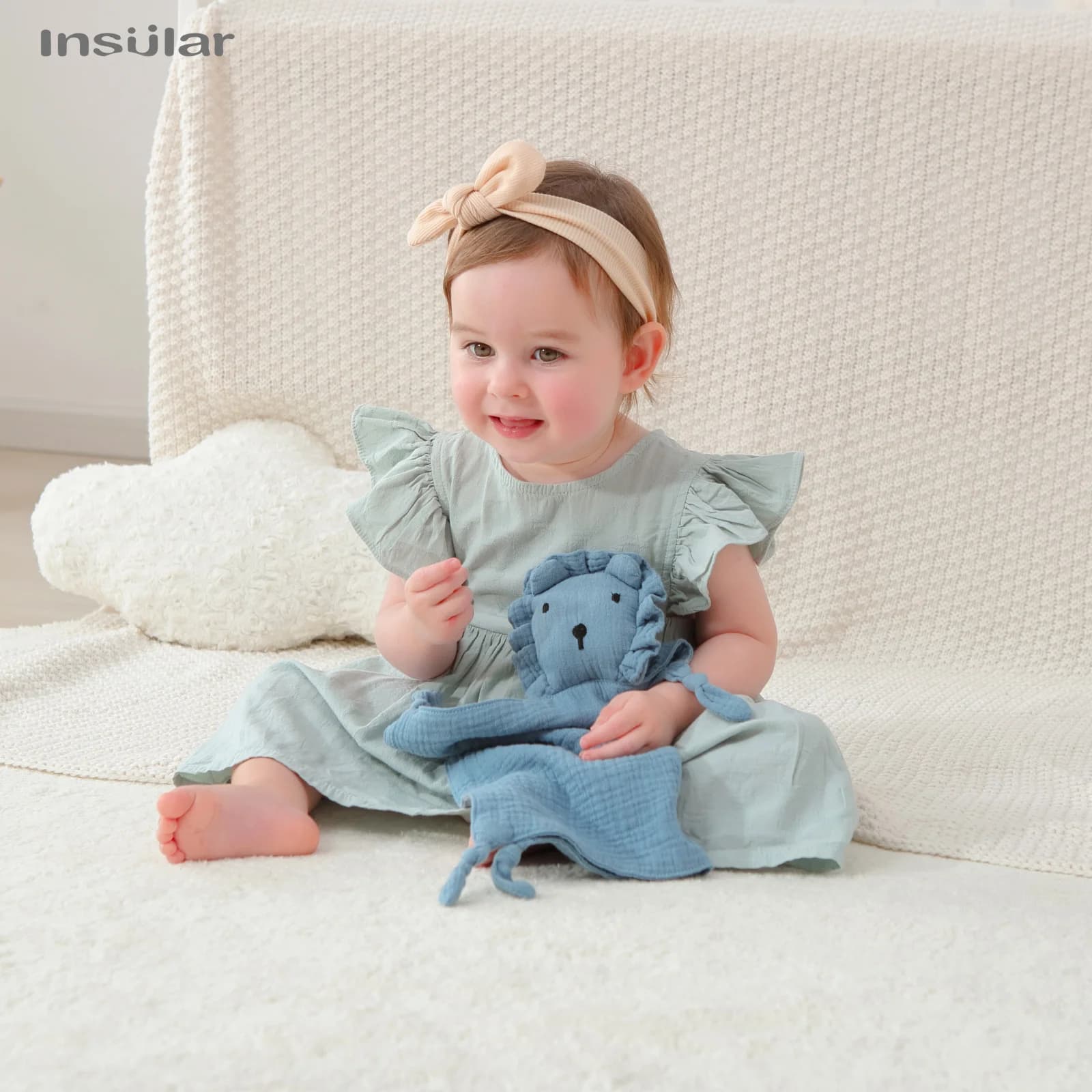 INSULAR fazzoletto Baby Sleeping Dolls Kid lenire placare asciugamano bavaglini neonato mussola di cotone morbida coperta moda sonno giocattolo leone