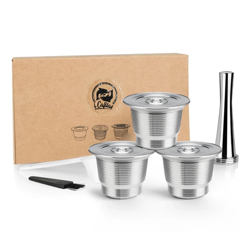 Capsule di caffè riutilizzabili Nespresso Filtri ricaricabili in acciaio inossidabile Tazza per caffè espresso adatta per caffettiera Inissia e Pixie