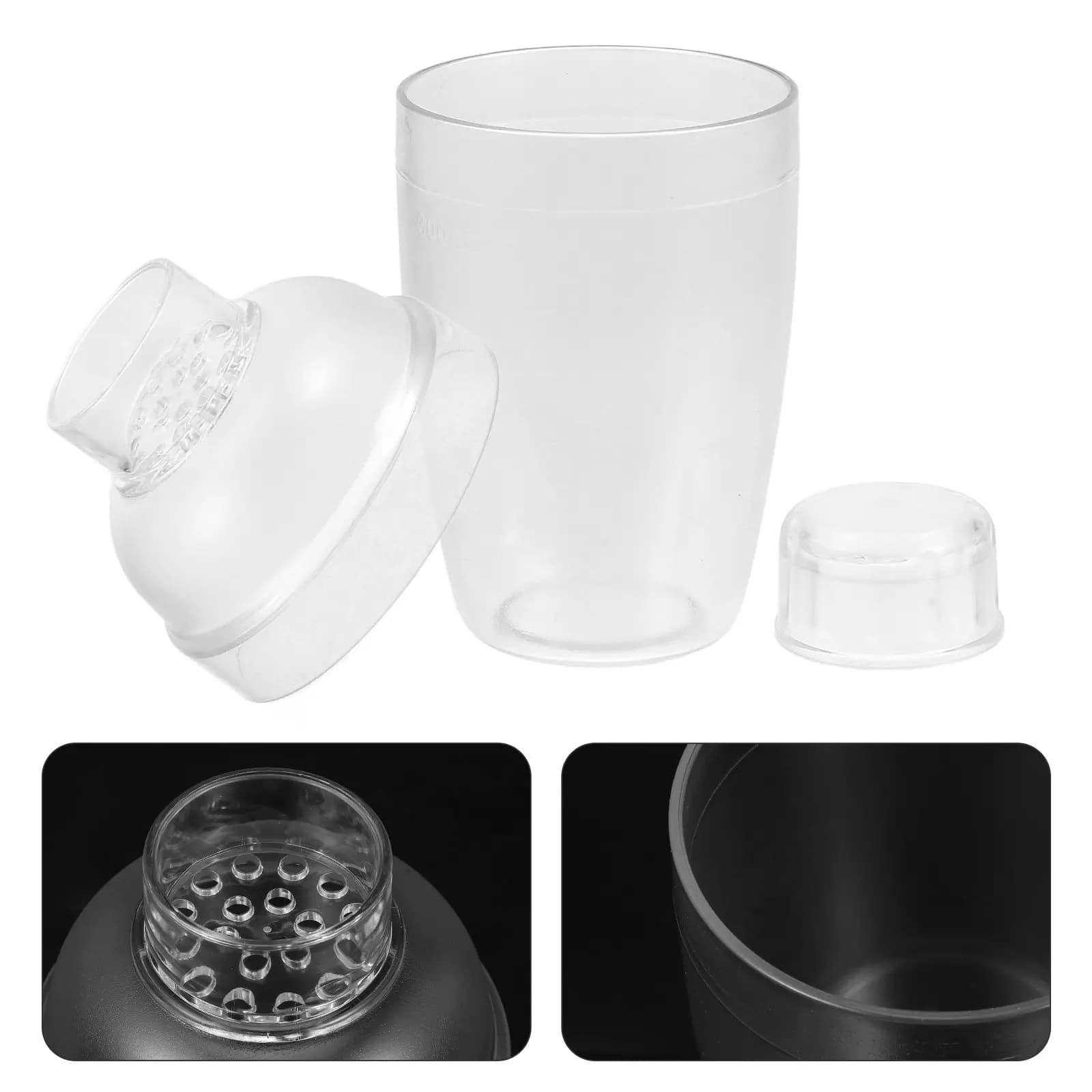 Plastic Cocktail Shaker Clear Scale Transparent Hand Shake Cup 350Ml Home Bar Mixer Protein Coffee Shaker Margarita Liquid Mixer