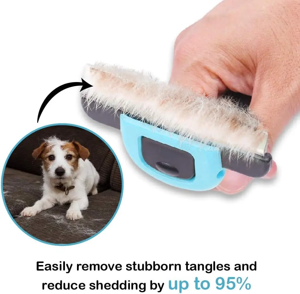 Pettine demolitore per animali domestici in acciaio inossidabile per cani e gatti - Spazzola per rastrello sottopelo Deshedding con denti densi - Toelettatura professionale