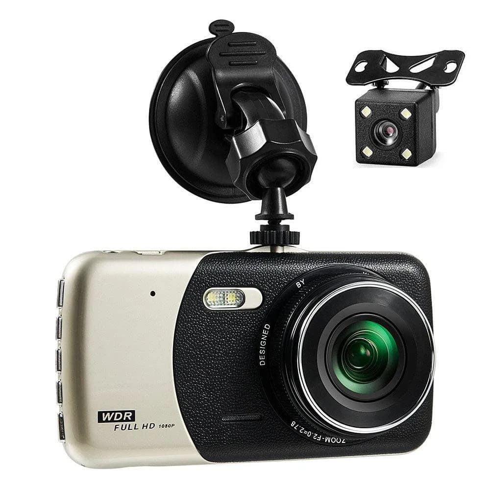 HD 1080P Dual Lens Dash Cam 4 inch Screen Wide Angle Front and Rear Backup Camera