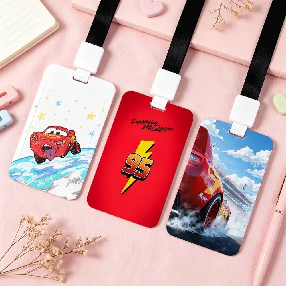 Cool C-Cars M-mcqueen NFC Contactless Sliding Card Sleeve For Student Cards, Bus Cards, ID Cards, And Work Permits