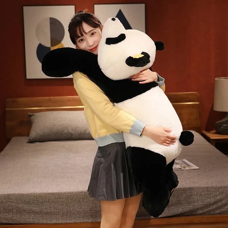 60 cm-120 cm Panda gigante giocattoli di peluche morbido cuscino per dormire cartone animato animale orso farcito bambola classica per bambini compleanno regali di Natale