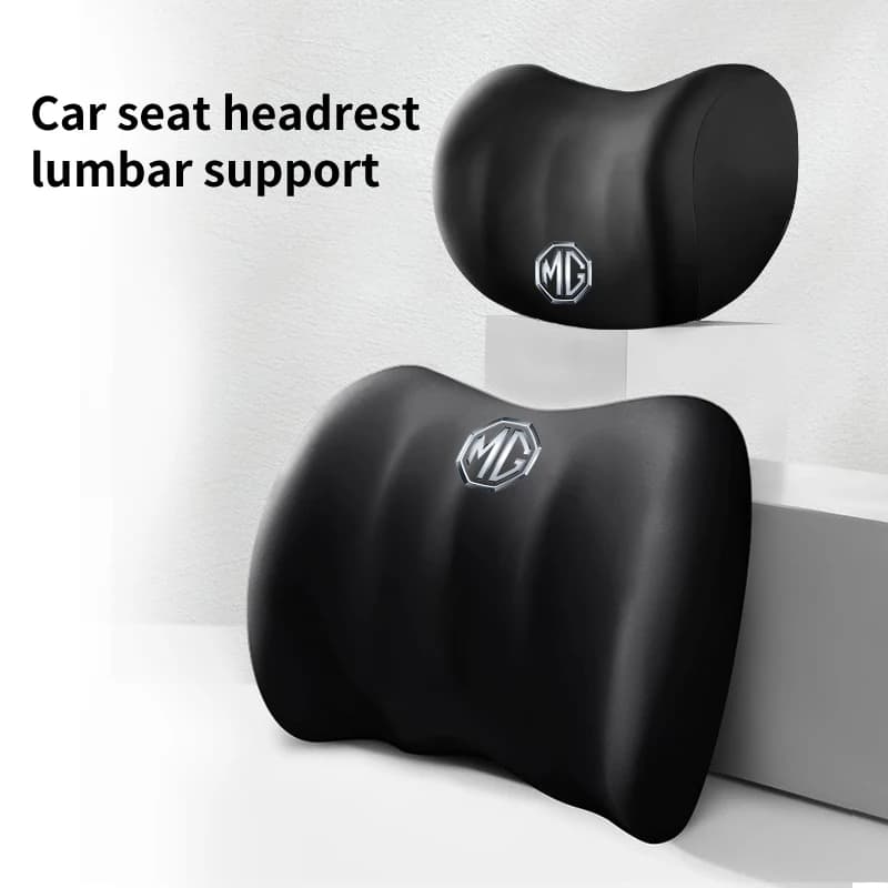 Car Seat Headrest Memory Foam Neck Pillow Lumbar Support Interior For MG Morris Garages 6 3 5 7 TF ZR ZS HS GS GT Hector RX5