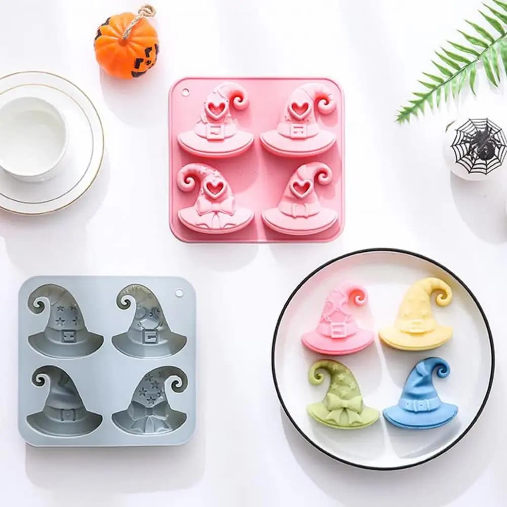Reusable Pastry Mold Set of Halloween Pumpkin Silicone Baking Molds for Cakes, Cupcakes, Candles, 3D Pumpkin Theme for Halloween