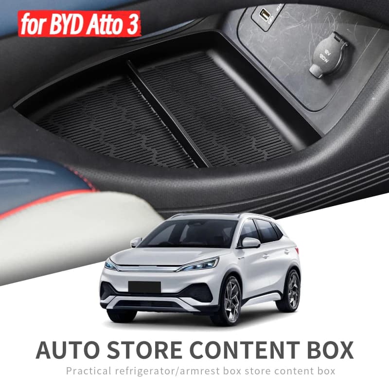 Organizer per Console Centrale BYD Atto 3, Vassoio Inferiore per Auto, Accessori in TPE per l'Organizzazione