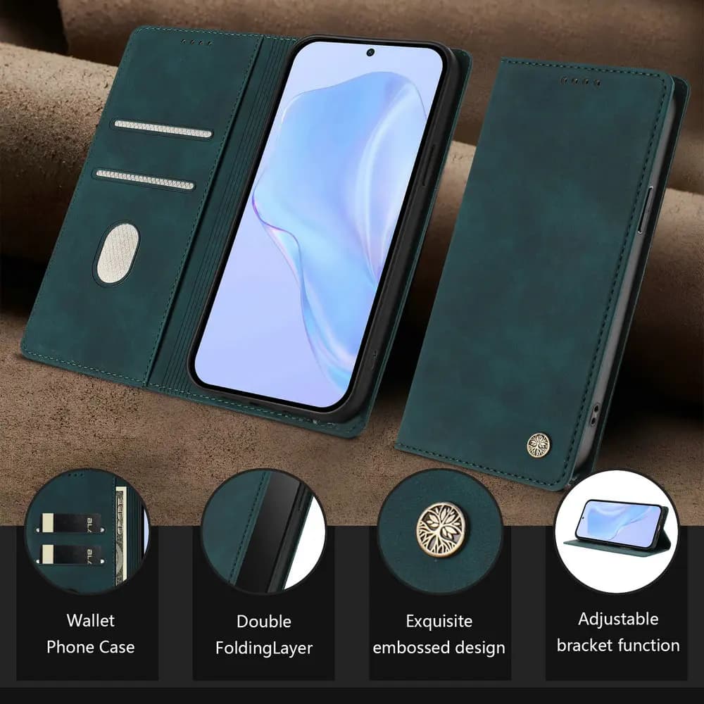Custodia a libro in pelle RFID per Samsung Galaxy S26 Ultra 5G, Cover magnetica per Galaxy S26 Plus, S26 Edge, S26 Pro