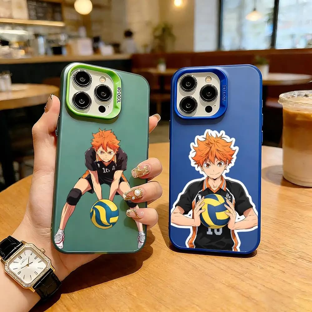 Phone Case TPU Shockproof Silicone Phone Case for Apple iPhone 16/15/14/13/12/11/XS/XR/7 A-Haikyuu!!