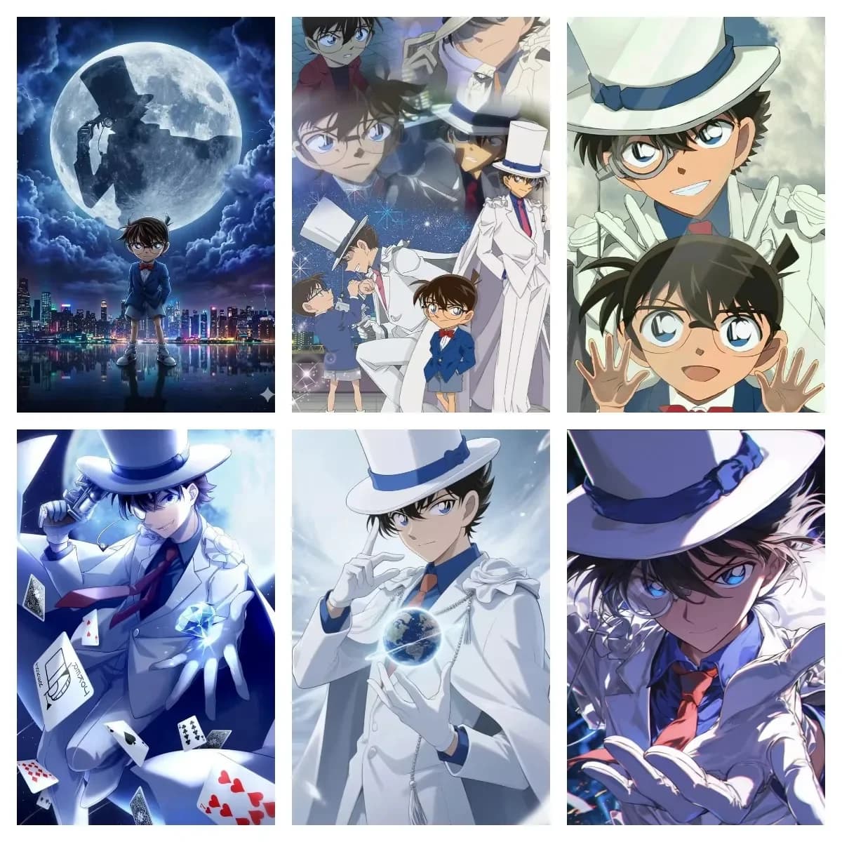 Diamond Painting Detective Conan Kaito Collage Anime Mosaic Handmade Art Round/Square Diamonds Gift Home Decor
