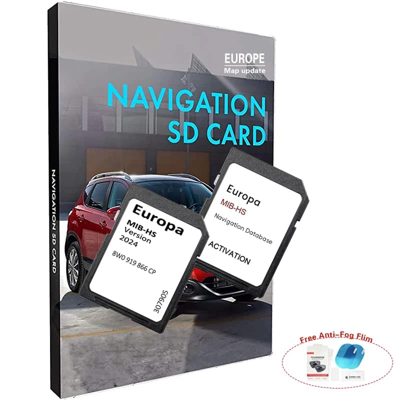 Per Audi A345 S345 RS345 Q25 SQ25 RSQ25 2015-2020 Aggiornamento del veicolo Sistema MIB-HS 2024 Europa Regno Unito Mappe SD Scheda GPS Accessori