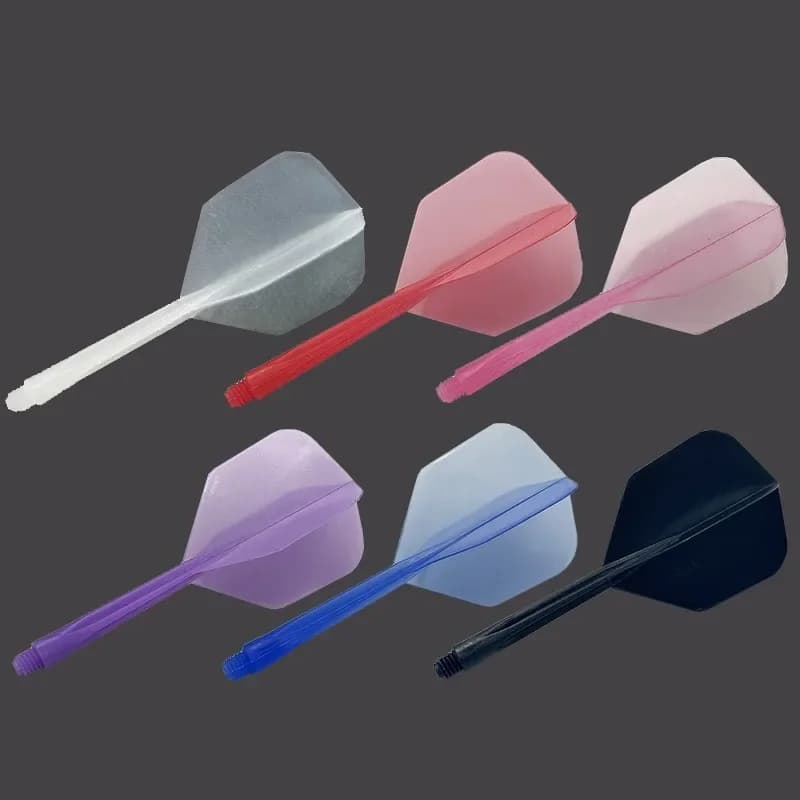 3PCS 2BA Dente Dardo Ala Set Trasparente Dardo Coda di Un Pezzo Durevole Resistenza Alla Caduta Lama Freccette di Plastica