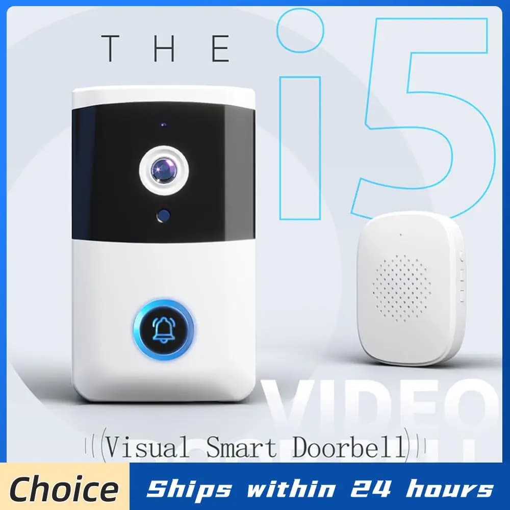 Campanello WiFi con Telecamera, Visione Notturna IR, Audio Bidirezionale, Campanello Intelligente per Sistema di Allarme Domestico