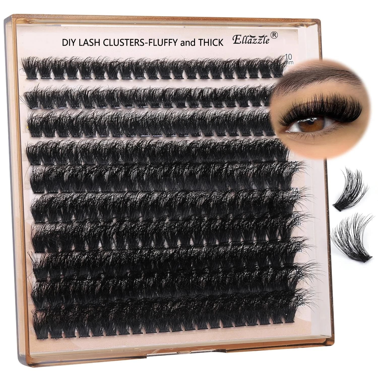 Thick and soft eyelash Cluster Ten-18MIX D Curl Cluster for Eyelash 100D Cluster for Thin Individual Eyelash Extensions