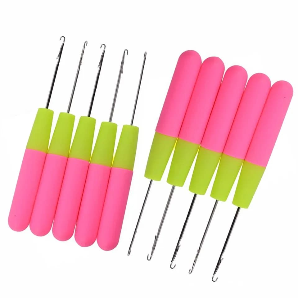 Uncinetto in plastica uncinetto ago per tessitura dei capelli uncinetto aghi 10/15 pezzi Dreadlock maglia tessitura dei capelli uncinetto ago gancio