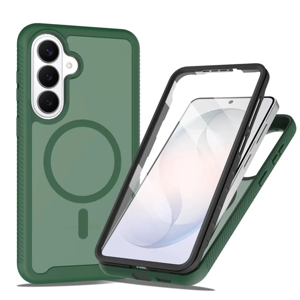 2 in 1 Heavy Duty Shockproof Case ForSamsung Galaxy A17 A37 A57 A16 A36 A56 Magnetic Armor with PET Screen Protector Clear Cover