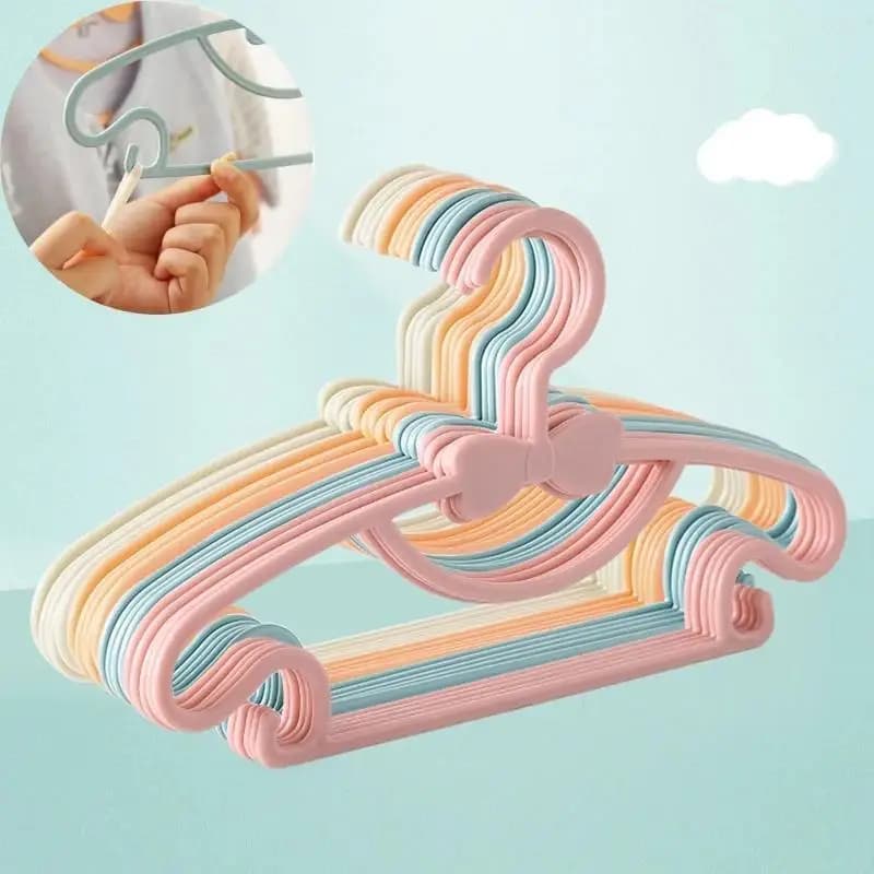 Win 20Pcs Baby Hangers Plastic Kids Clothes Storage Hanger for Nursery Children Hangers Toddler Infant Portable BHL1592-FRO