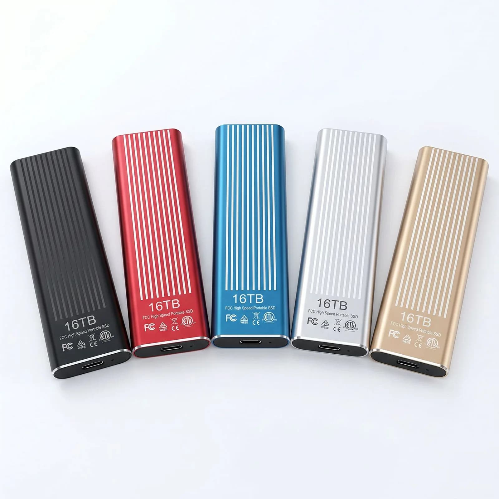 16TB Portable SSD External Solid State Drive High Speed Striped Design Large Capacity Storage PSSD for PC Laptop Xbox PS4 PS5