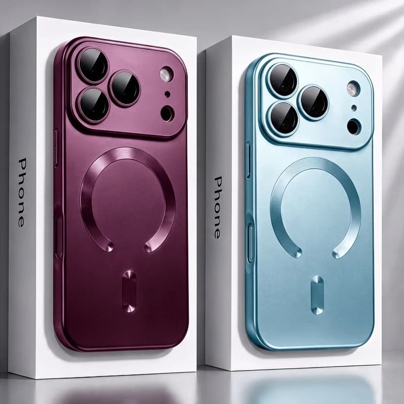 For Magsafe Magnetic Wireless Charge Case For iPhone 18 17 16 15 14 13 18 Pro Max 16 Plus Silicone Glass Lens Protection Cover