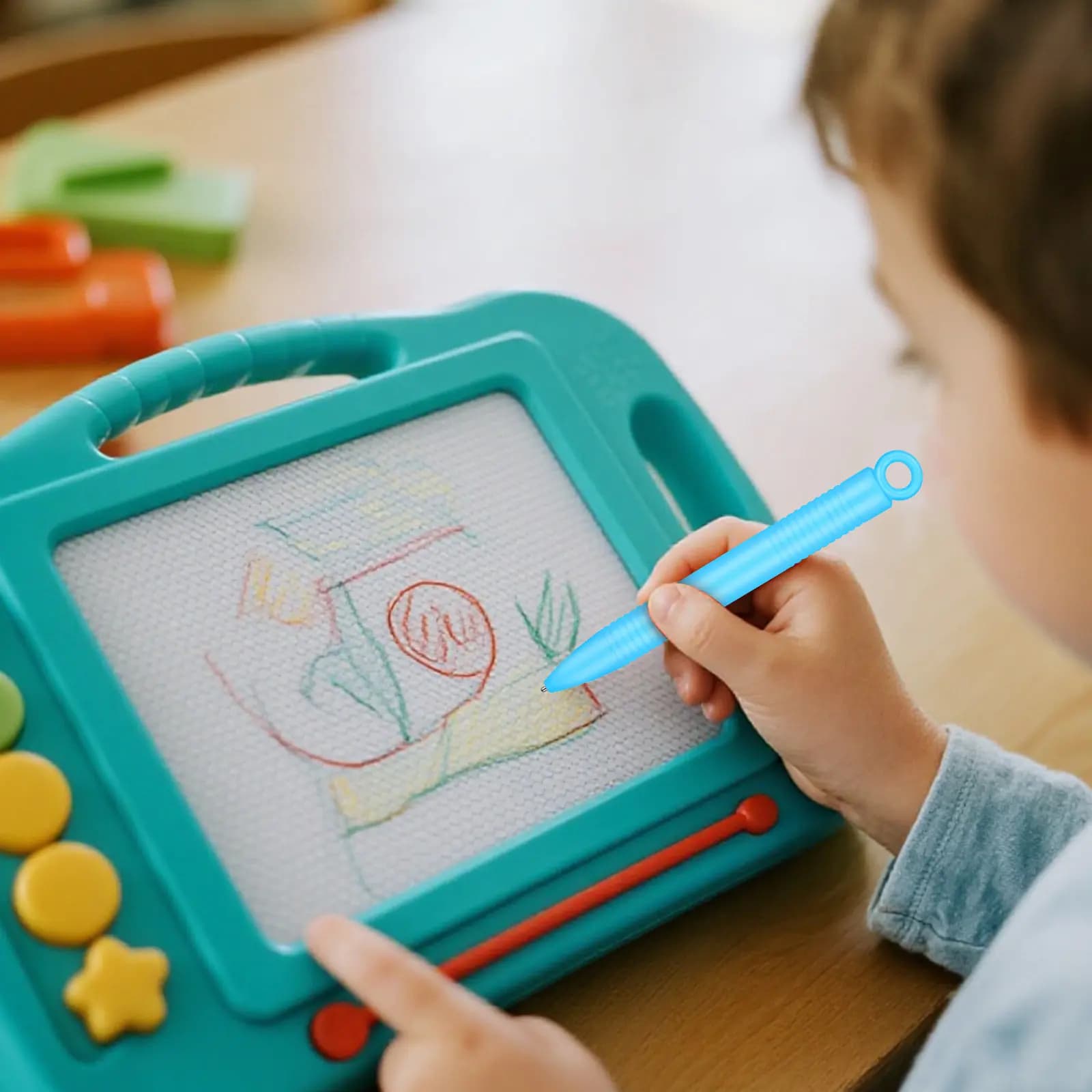 6 penne magnetiche per disegnare su lavagne, tablet per bambini, stilo di ricambio, multicolore, facile da impugnare, coordinazione occhio-mano