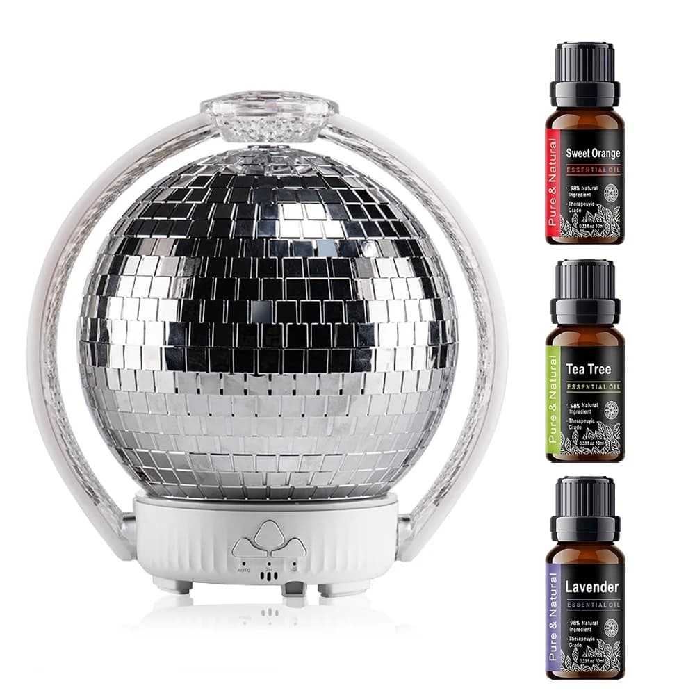 Umidificatore Laser Ball con luci LED per aromaterapia per la casa e la camera da letto, 7 colori