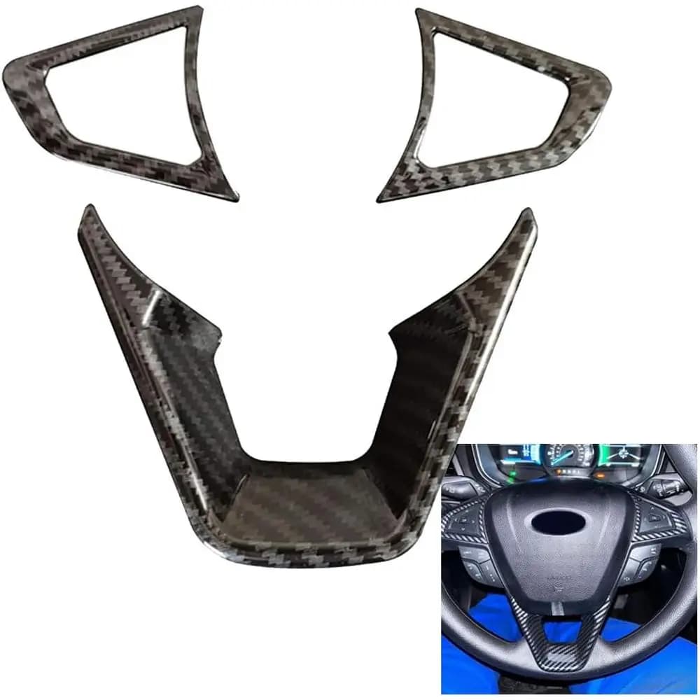 Copertura per Volante in Fibra di Carbonio a 3 Pezzi per Mondeo ed Edge