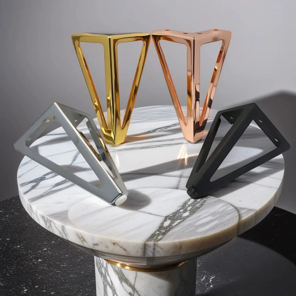 4 pezzi di altezza 15 cm gambe per mobili in metallo ispessito divano in ferro piedini per mobile TV mobiletto del bagno letto tavolino gambe di ricambio