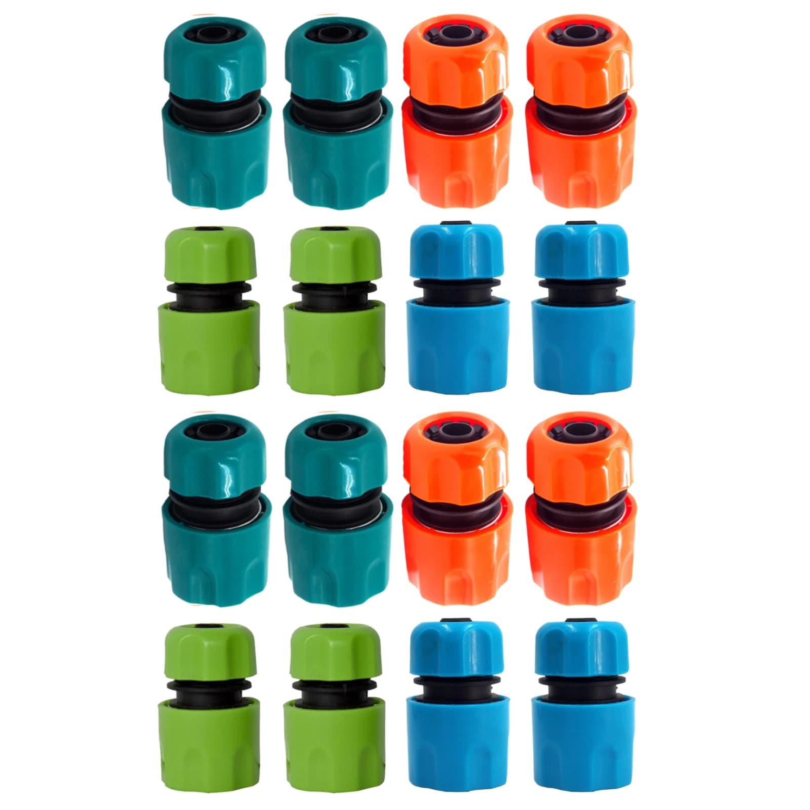Plastic 1/2'' Hose Quick Coupling Quick-Connect Hose Coupling for Garden Irrigation Water Quick Connector