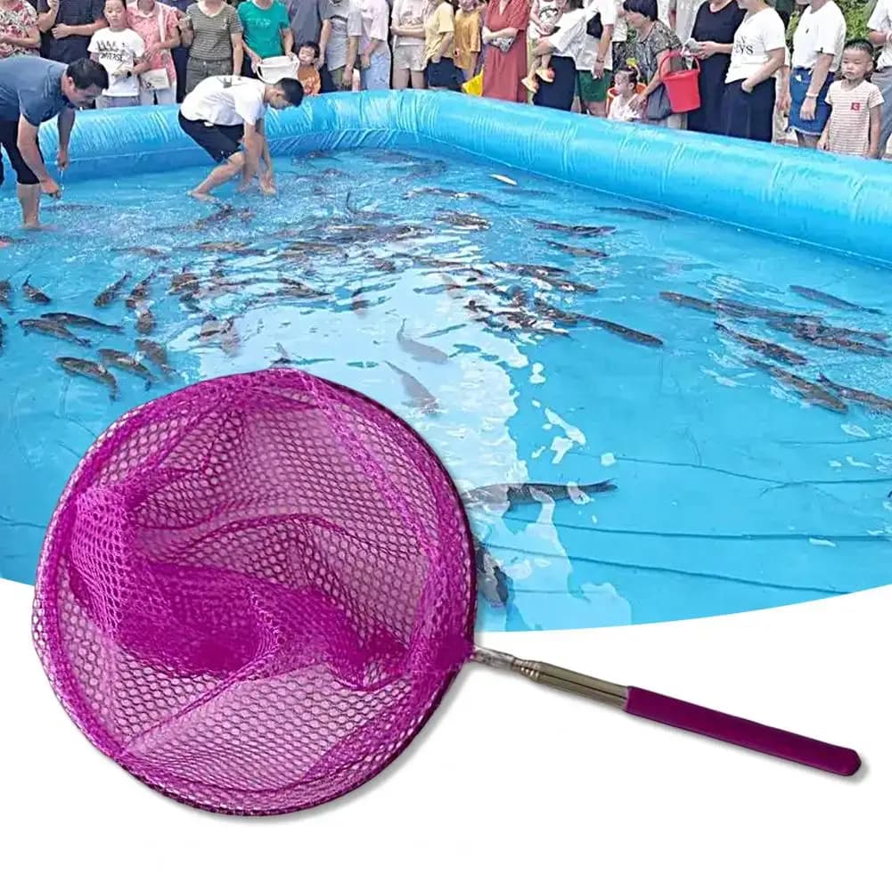 Catch Fish Fishing Net Handheld Telescopic Explore Nature Exercise Hand-on Ability Butterfly Net Fishing Outdoor Supplies