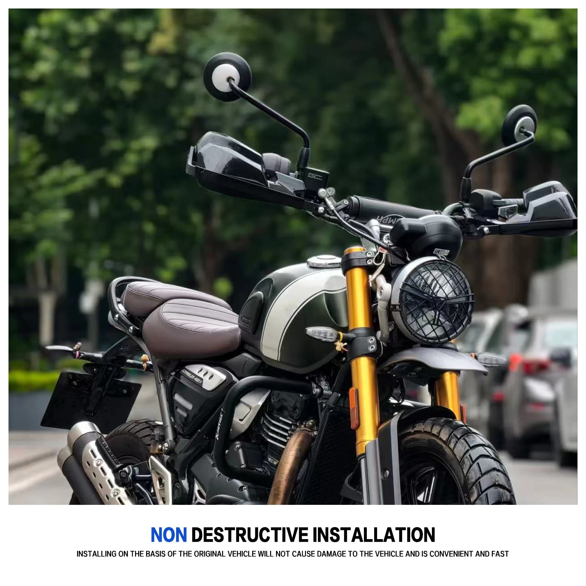For Triumph Scrambler 400X XC Speed400 Motorcycle Scrambler400X Aluminum Alloy Handguard Guard Windshiel Handle Protective Cover