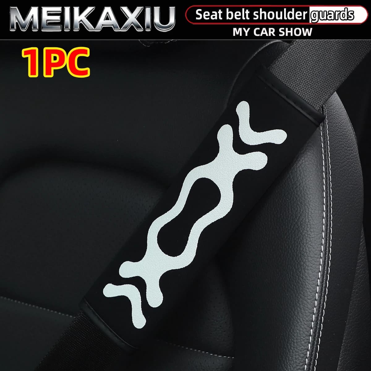 Covers 3D Safety Belt in Soft Fabric for Cars, Decorative Snail Accessories for Women, Options 1 or 2 Pieces