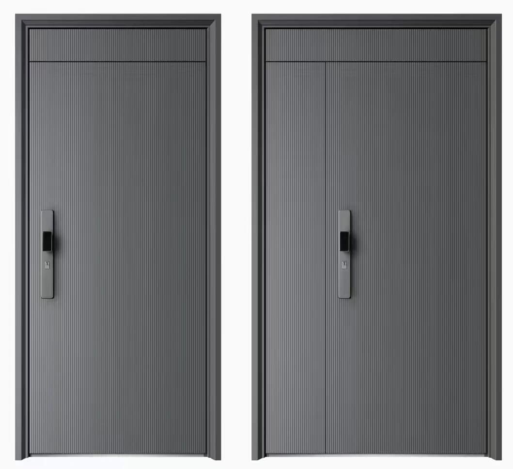 Porta di sicurezza in metallo con doppia porta di sicurezza di dimensioni personalizzate con serratura intelligente