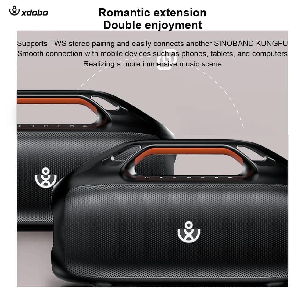 Altoparlanti Bluetooth wireless per bassi profondi da 160 W Subwoofer ad alta potenza Soundbox portatile portatile esterno Lettore musicale con suono surround