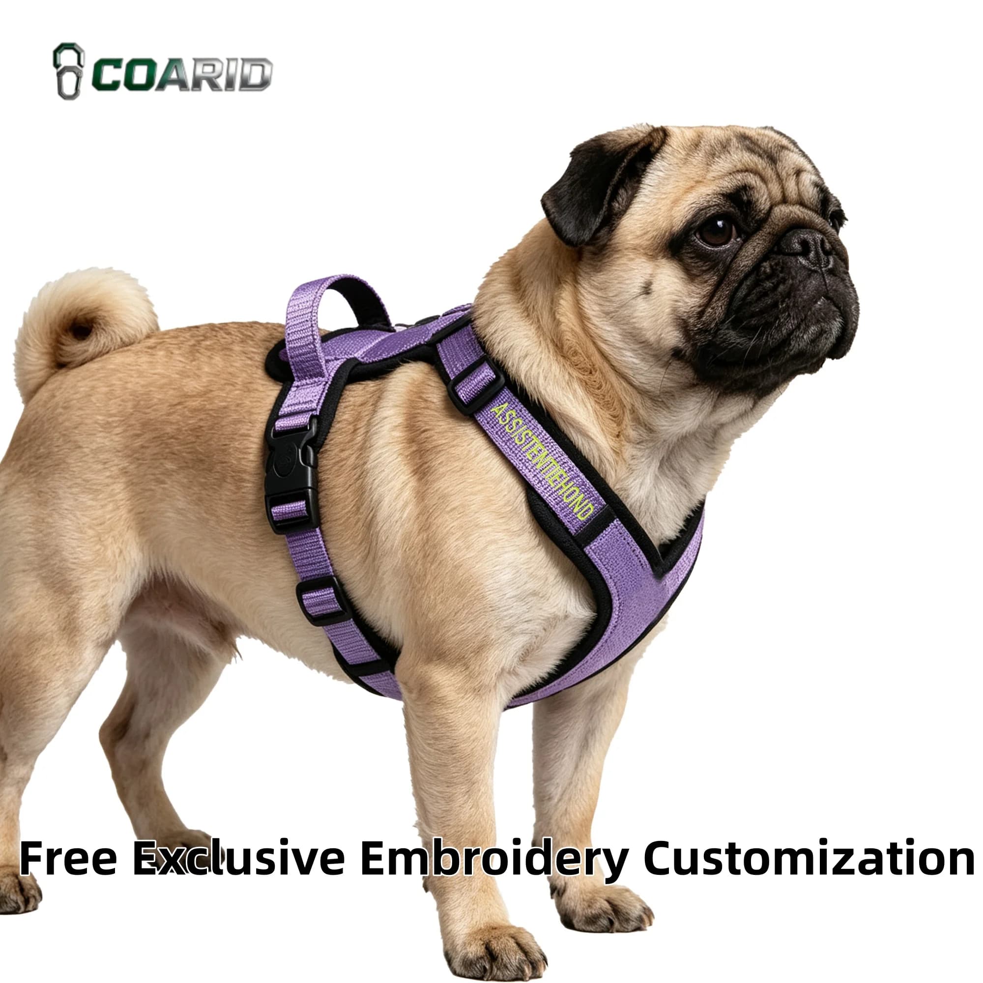 Custom Embroidered Reflective Dog Harness, Personalized Name & Phone, Adjustable No Pull Pet Vest for Small Medium Large Dogs