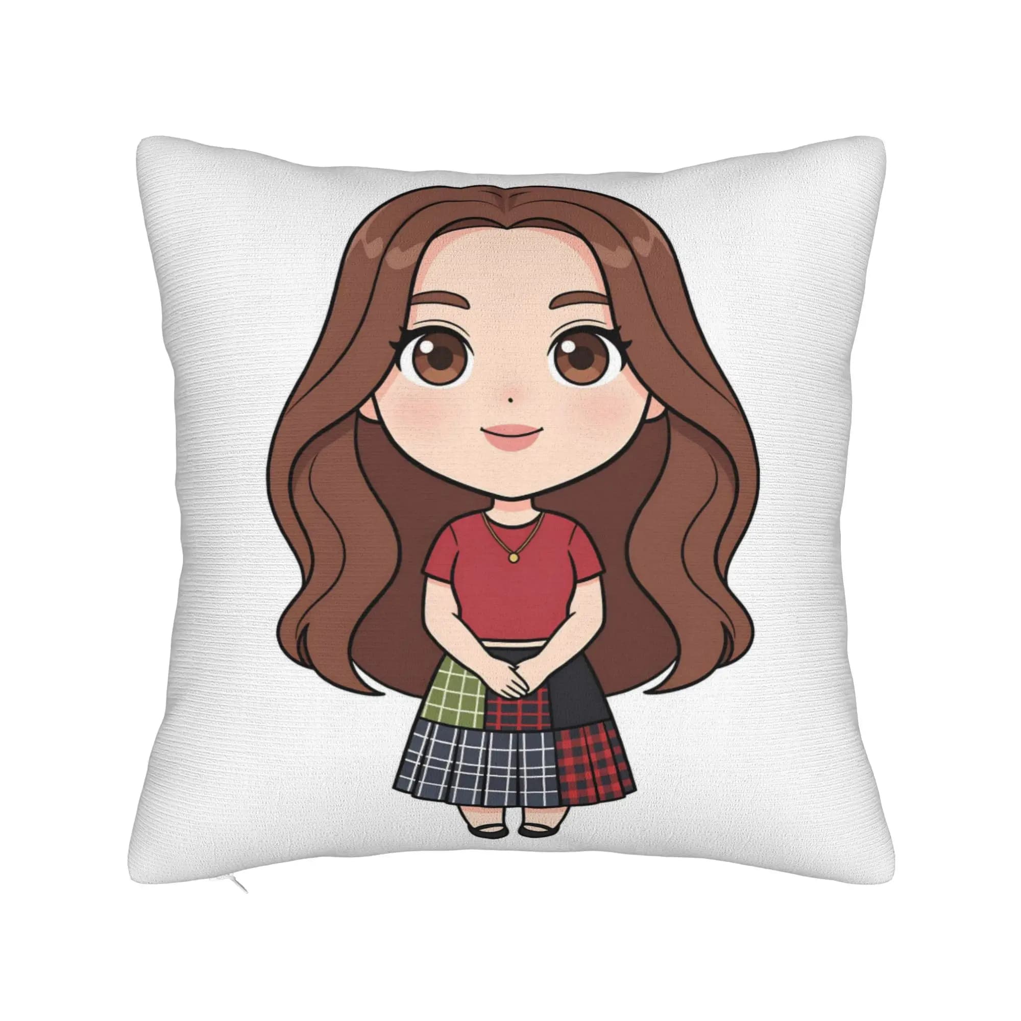 XO Kitty Chibi Poster Pillow Case Vintage Pillow Cover Soft Pillowcases For Living Room Bed Chair