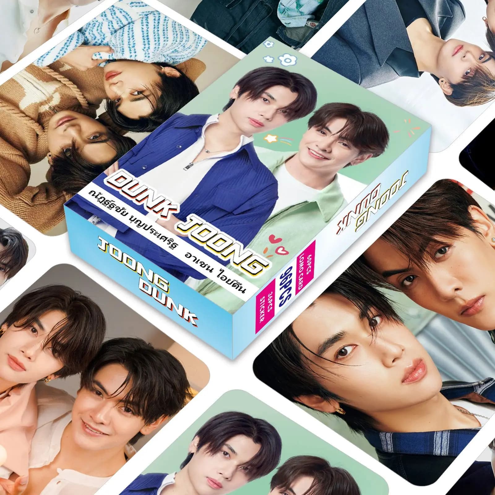 Set di 96 Carte Lomo di Thai Star Joong Dunk con Adesivi - Collezione di Fotocard HD per Regali ai Fan e Decorazioni Scrapbooking