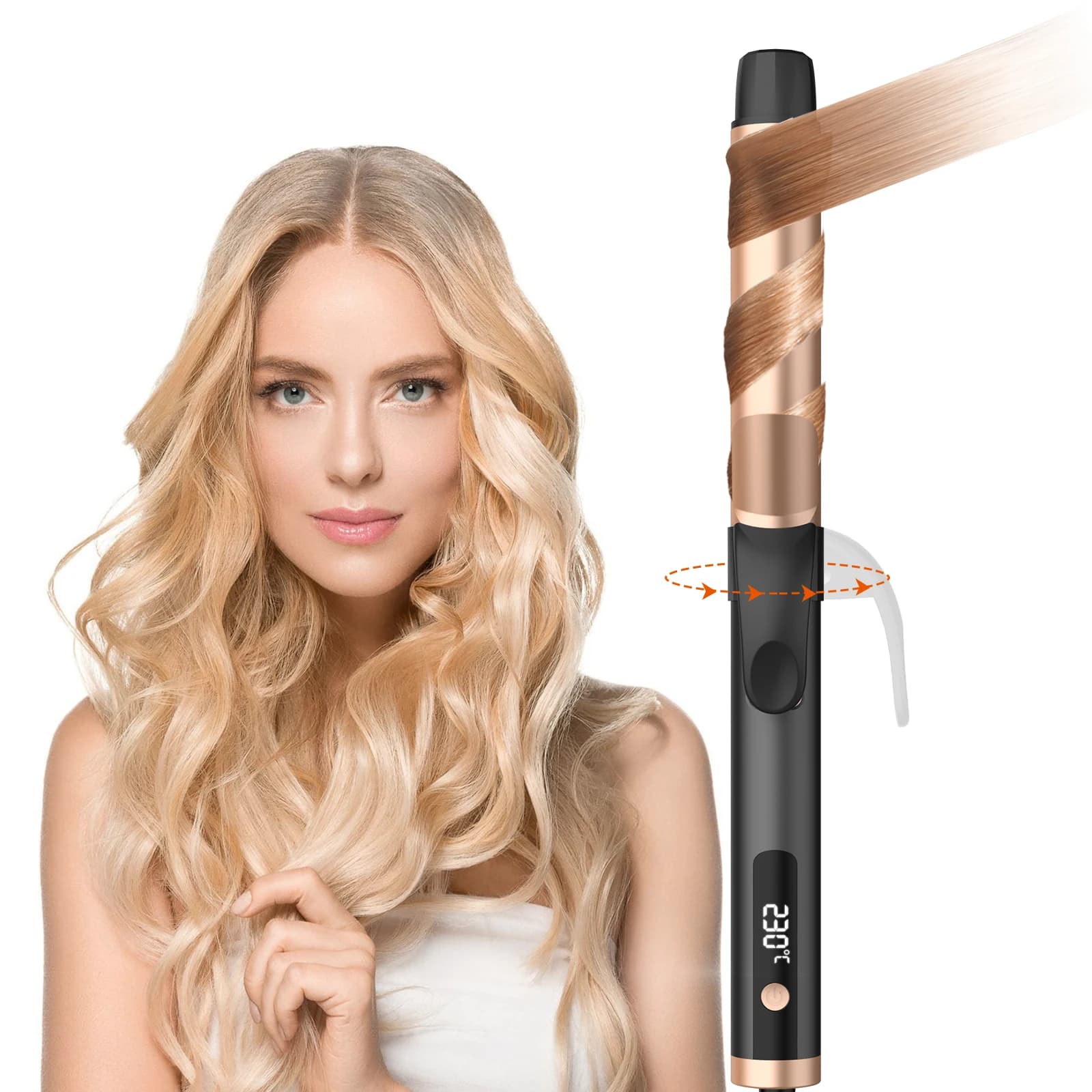 Arricciacapelli elettrico professionale in ceramica arricciacapelli rullo arricciacapelli bacchetta Waver Fashion Styling Tools