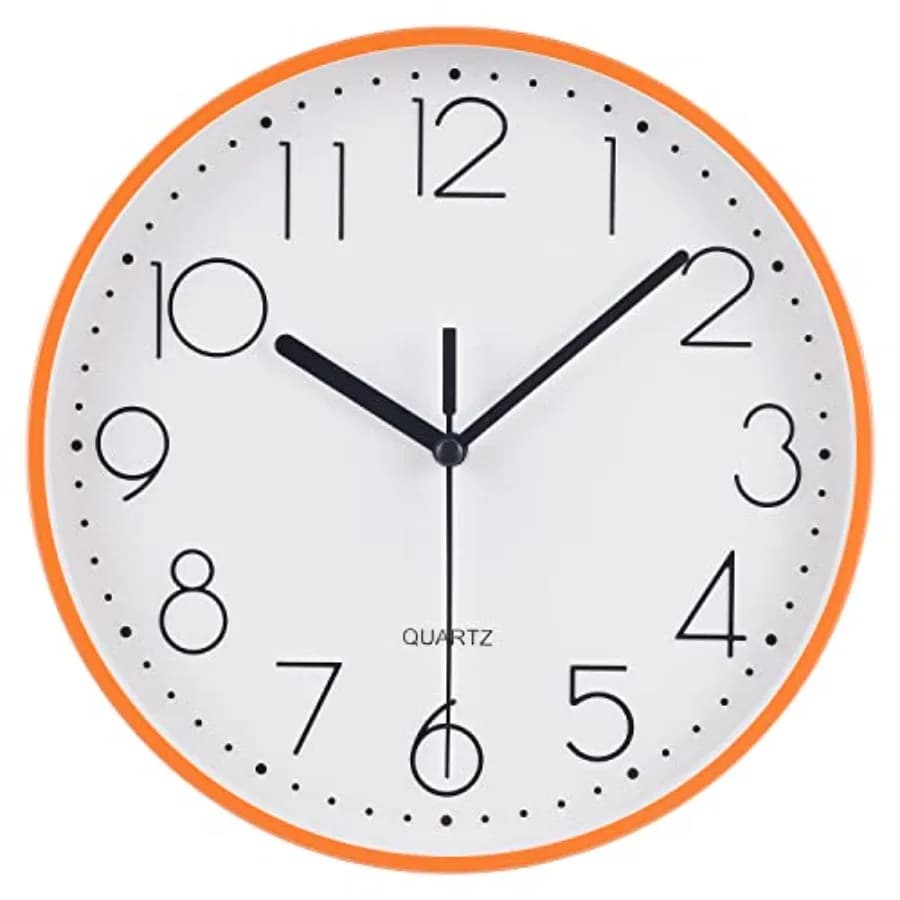 Watch from Silent Wall Round 9 Poles with Facial Arabic Numerals
