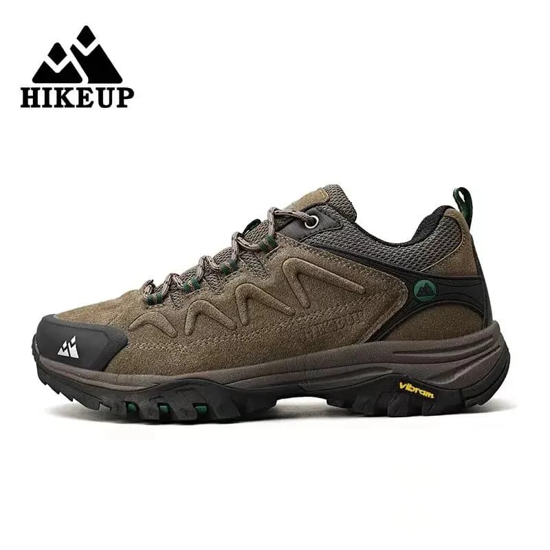 HIKEUP Scarpe da trekking per esterni da uomo in pelle Scarpe da ginnastica da trekking turistiche Scarpe da jogging per arrampicata in montagna per uomo Presa di fabbrica