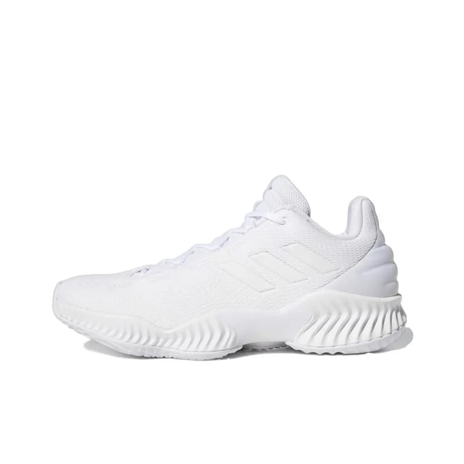 Adidas Pro Bounce 2018 Low Cushioning Slip Resistant Low top Basketball Shoes Men's White FW0903