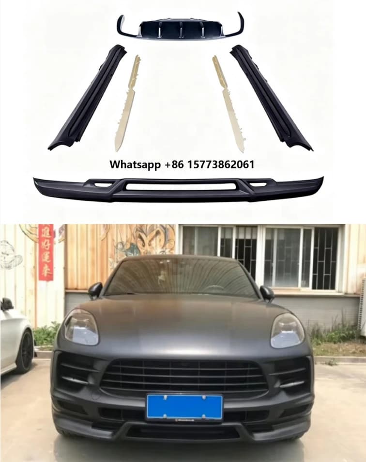 For Macan PP Techar-t Style Conversion Kit Front Lip Rear Diffuser Spoiler Factory Direct