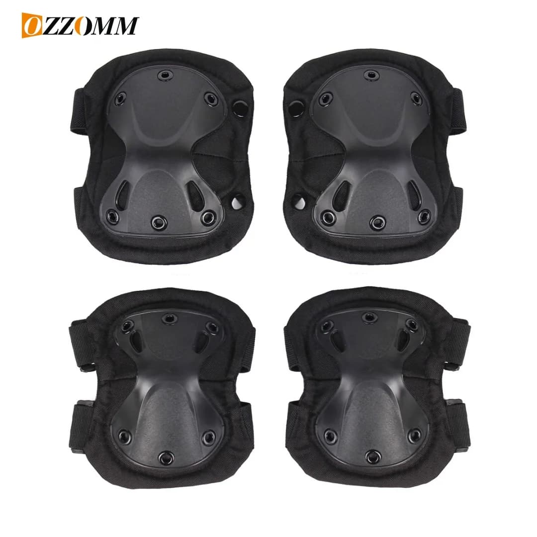 4PC/Set Sports Knee and Elbow Pads, Professional Skate Protective Pad Outdoor Sport Safety Gear,Adjustable Straps Men and Women