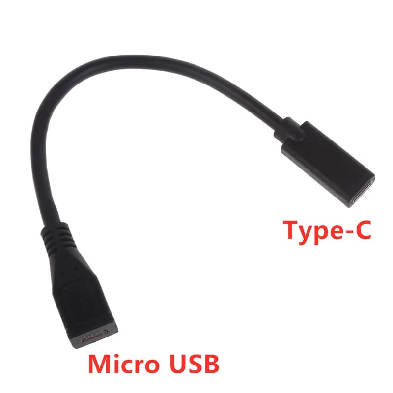 Micro USB Female To Type-c Female Converter Cable Adapter OTG charging and data transfer Connector Cable 40W 480Mbps