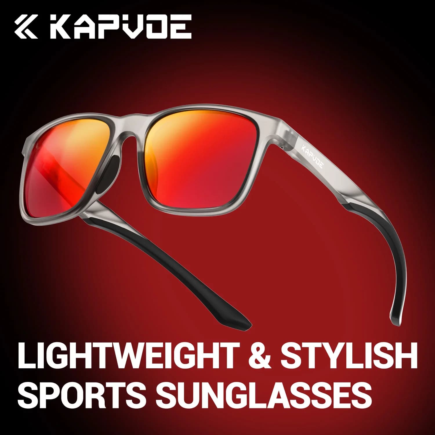 Kapvoe Outdoor Uomo Montatura leggera Antiriflesso Guida Pesca Occhiali da sole polarizzati Golf UV400 Occhiali da corsa sportivi da donna