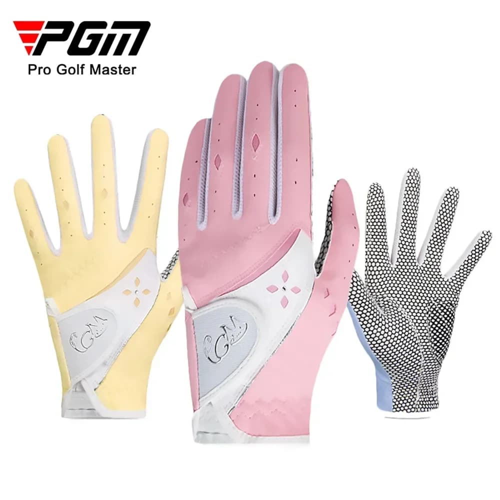 PGM 1 paio di guanti da golf da donna in morbida pelle PU traspirante con particelle antiscivolo Accessori per sport all'aria aperta all'ingrosso